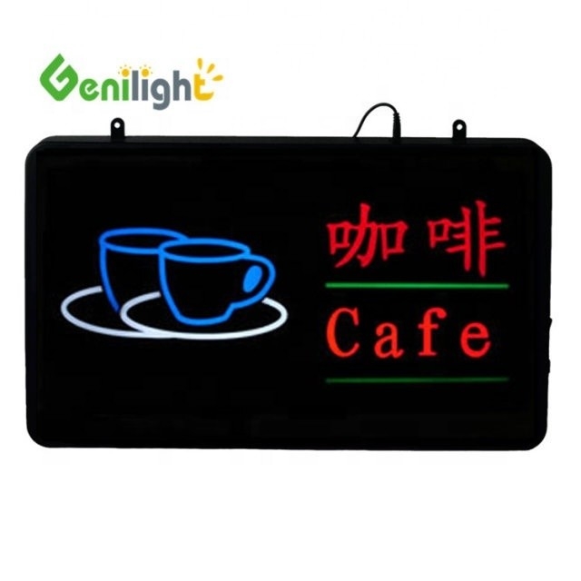Photo Media LED Neon Open Sign Panel Size 56*33 Perfect for Cafe Decoration and Beyond