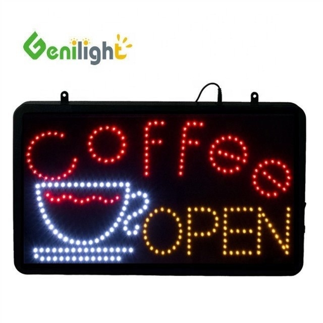 Colorful 12v Acrylic Board LED Display Panel for Coffee Shop Open Sign by Genilight