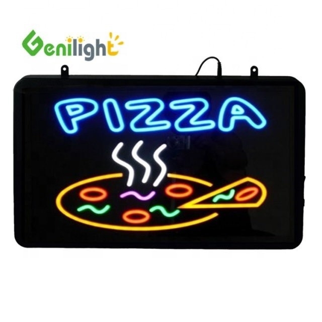 ABS Open-Mold Outframe High Brightness Contrast Ratio Custom Pizza Planet LED Neon Sign
