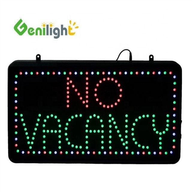 CE RoHS Indoor 56*33cm Genilight No Vacancy Flash LED Open Sign Programmable LED Sign