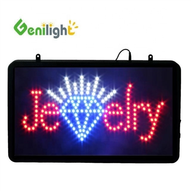 Genilight Indoor 56*33cm LED Signs for Store Brightness and Jewels in Different Modes