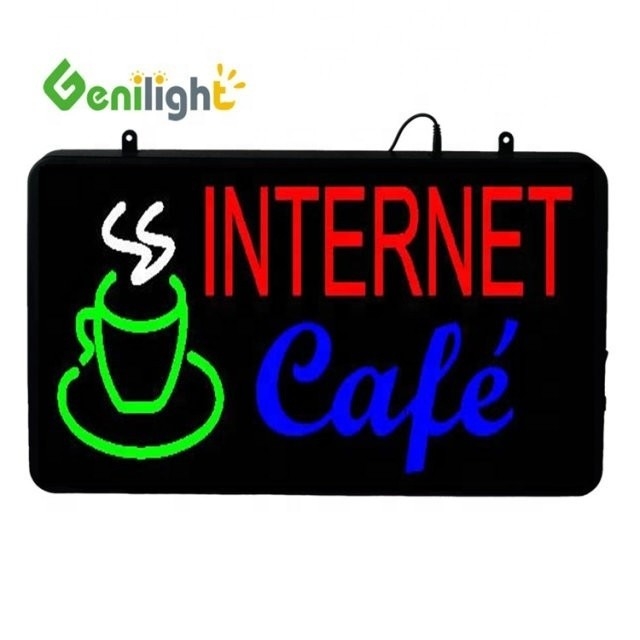 Animation Display Function DC 12V Indoor LED Cafe Neon Sign with ABS Open-Mold Outframe