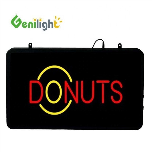 Genilight 56*33cm Electronic DC12V Donuts Animated LED Neon Sign for Dessert Shop