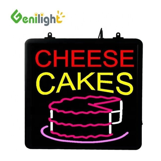 Custom Multi Color Cheese Cakes Neon Sign with LED Lights Brightness Personalized