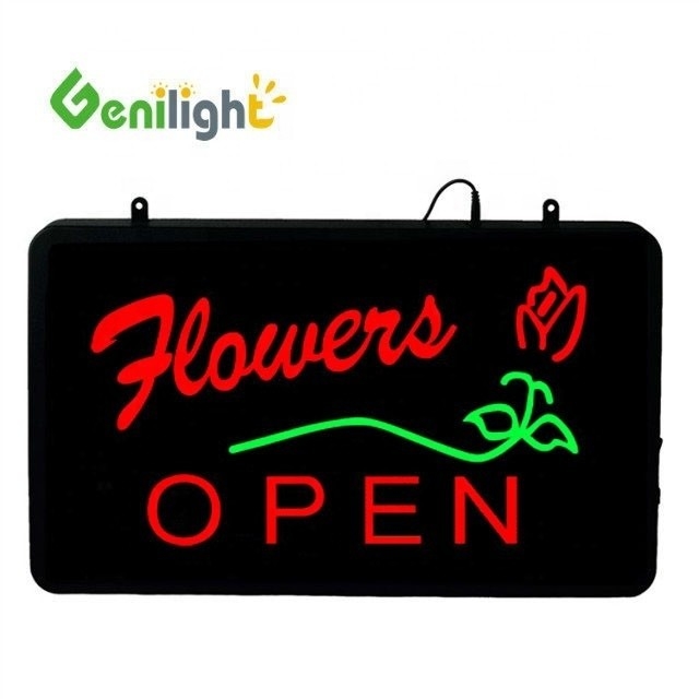 Genilight LED Flowers Open Neon Sign Boost Your Flower Shop's Aesthetic with This Sign