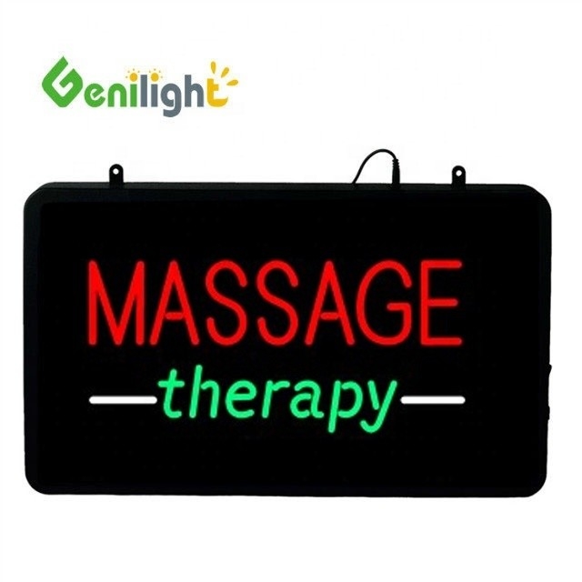 Genilight 22*13inch CE RoHS Acrylic MASSAGE THERAPY Neon Sign for Massage Parlor Ideal