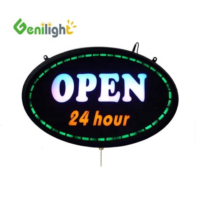 Indoor Decoration LED Sign Board Open 24 Hours 5mm  Brightness LED