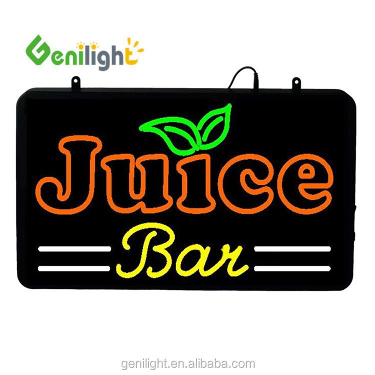 GLT-LSN5633-016 Juice Bar Neon Advertising Window Sign with 5mm or 8mm LED Light Source